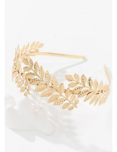 Diadema dorada hojas