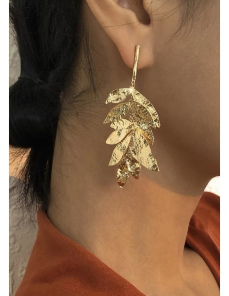 Pendientes hojas gold
