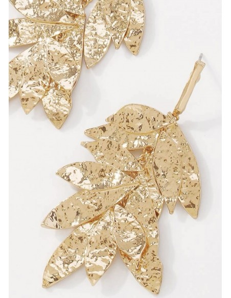 Pendientes hojas gold
