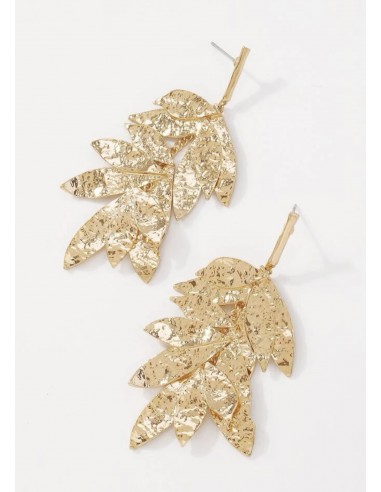 Pendientes hojas gold