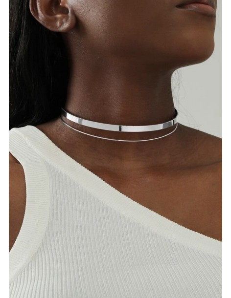 Choker bisuteria plateado