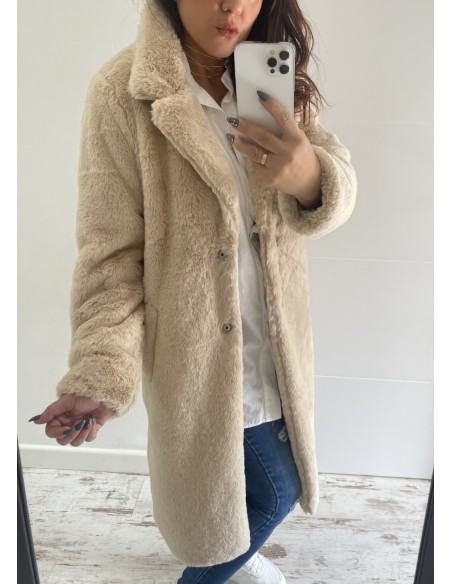 Abrigos peludo BEIG