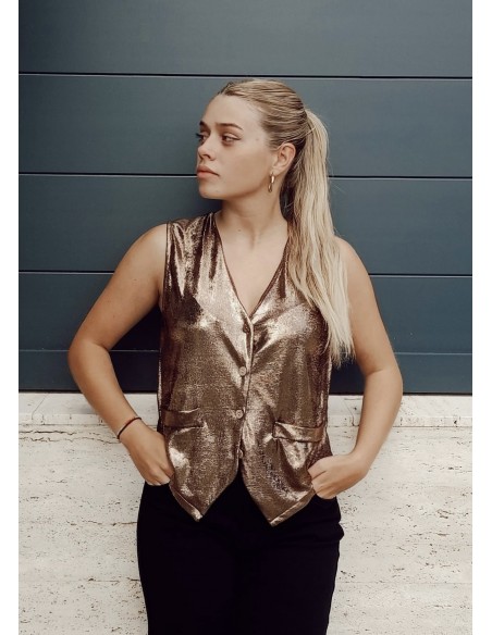 Chaleco metalizado BRONZE