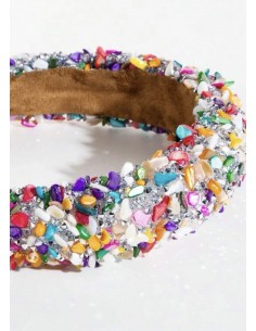 Diadema piedras colores 2