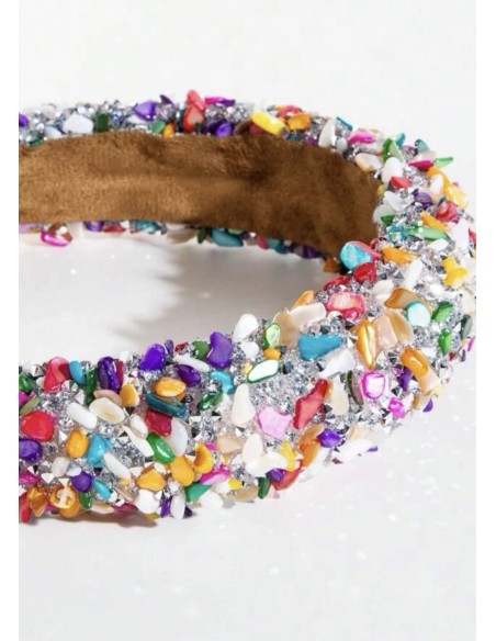 Diadema piedras colores