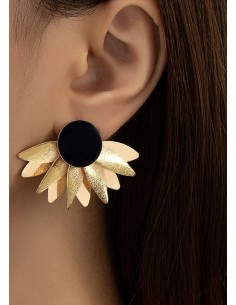 Pendientes ABIERTO FLOR NEGRA