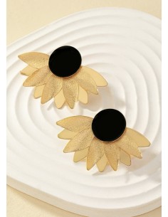 Pendientes ABIERTO FLOR NEGRA 2