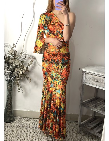 Vestido FLORES ORANGE FIESTA