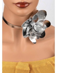 Choker FLOR METAL