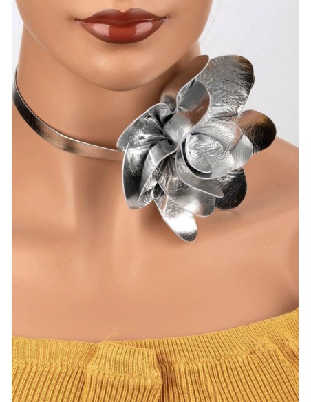 Choker FLOR METAL