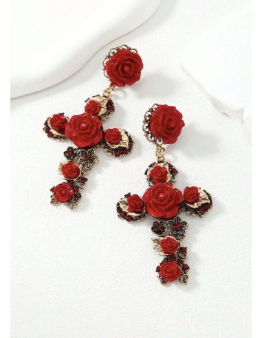 Pendientes CRUZ RED