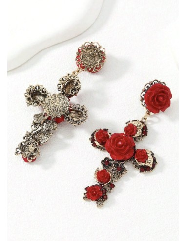 Pendientes CRUZ RED