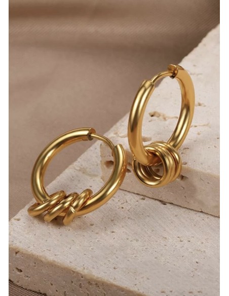 Mini pendientes Acero