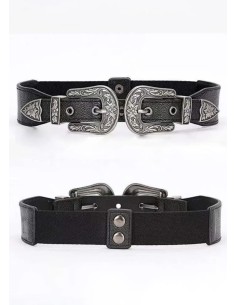 Cinturón doble hebilla BLACK 2