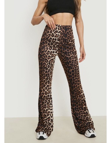 Pantalón campana leopardo