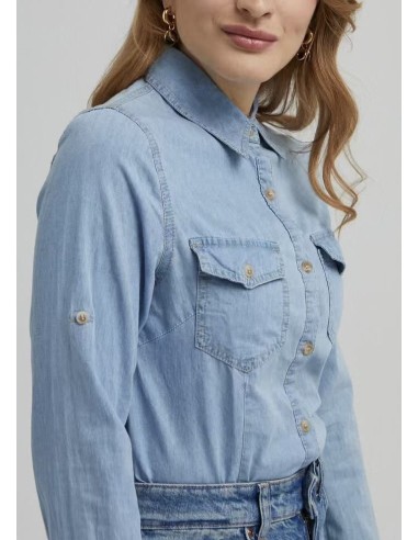 Camisa Denim Volante