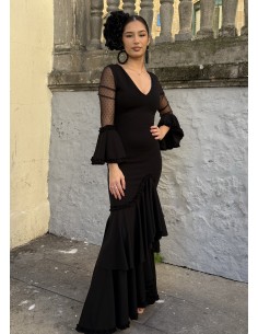 VESTIDO PRIEGO PLUMETTI NEGRO 2