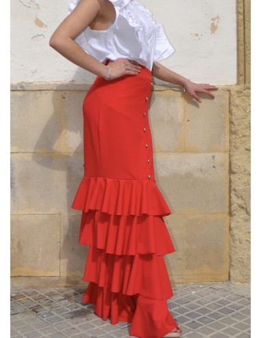 Falda FLAMENKA 3 VOLANTE botones