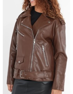 Cazadora polipiel26 marrón 2