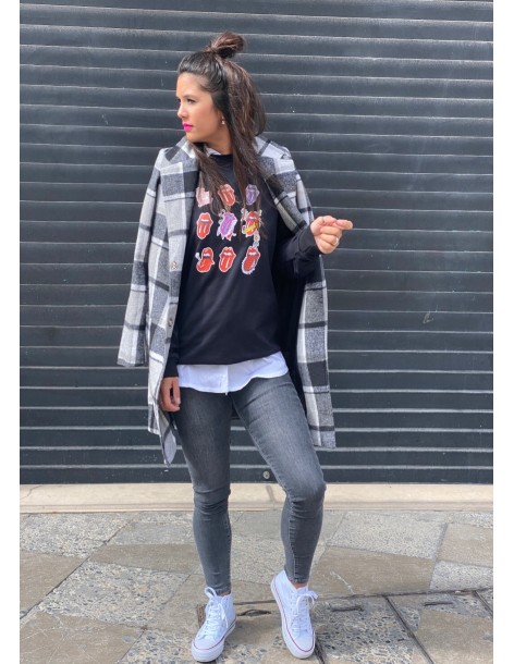 Abrigo trendy CUADROS