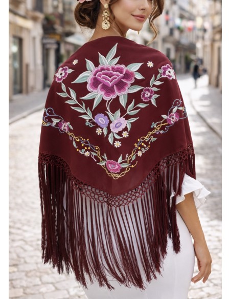 Mantoncillo Flamenca fleco SEDA