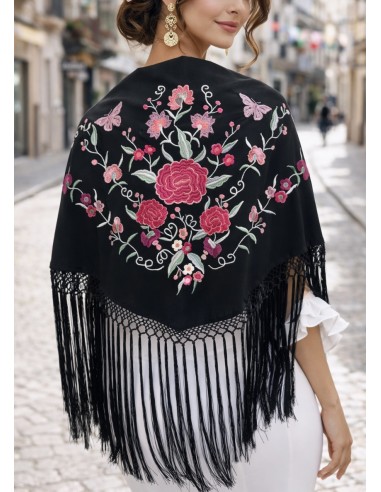 Mantoncillo Flamenca fleco SEDA