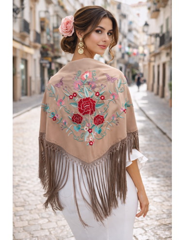 Mantoncillo Flamenca fleco SEDA