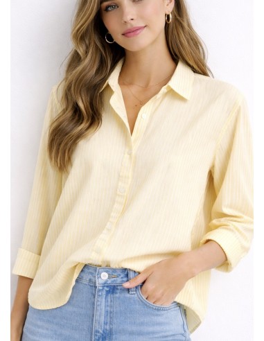Camisa OXFORD rayas amarilla