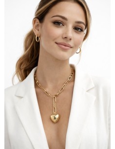 Colgante CORAZON acero