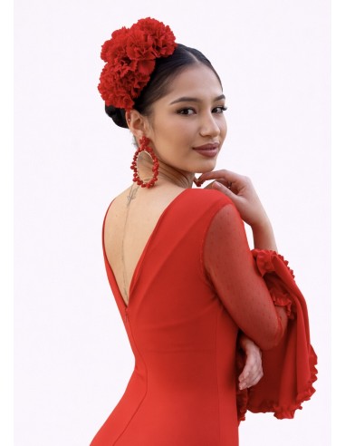 VESTIDO PRIEGO PLUMETTI ROJO