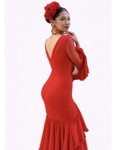 VESTIDO PRIEGO PLUMETTI ROJO