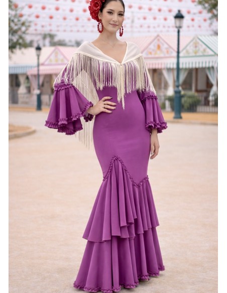VESTIDO PRIEGO FLAMENKA Buganvilla