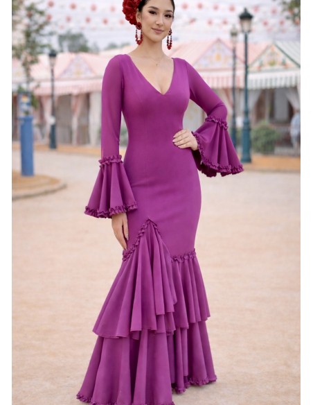 VESTIDO PRIEGO FLAMENKA Buganvilla