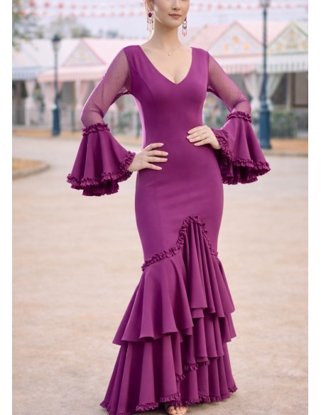 VESTIDO PRIEGO PLUMETTI BUGANVILLA