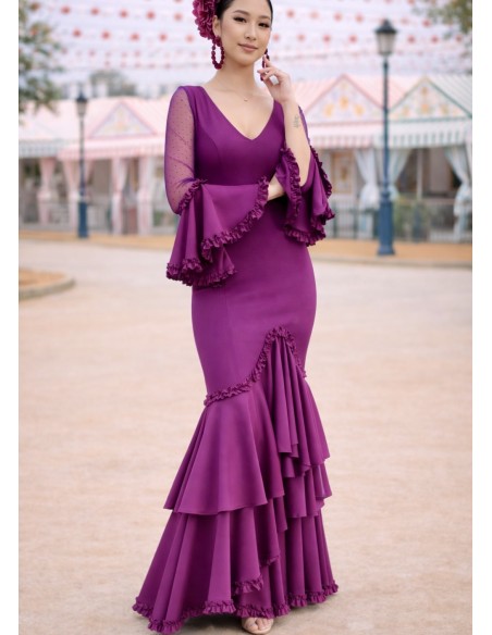 VESTIDO PRIEGO PLUMETTI BUGANVILLA