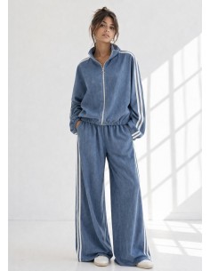 Conjunto rayas Denim fluido