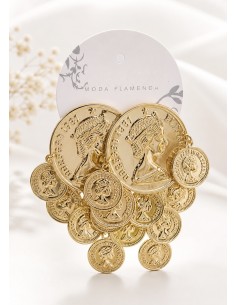 Pendientes cascada moneda