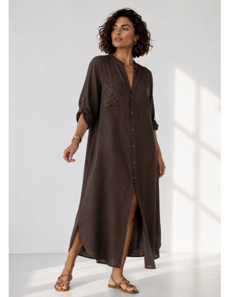 Vestido Camisero brillo