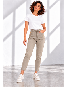JEANS MOMFT BEIG